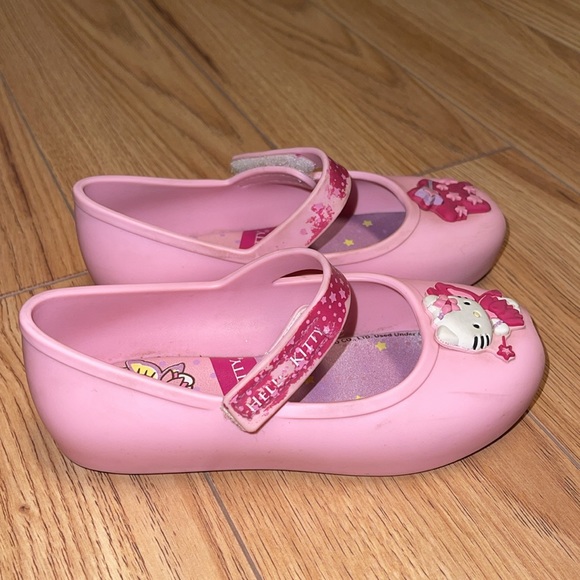 Good used Size 10 Grendene Hello Kitty Fairy/Star Peep Toe Flat - Picture 4 of 12